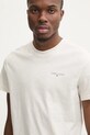 Бавовняна футболка Tommy Jeans бежевий DM0DM21188