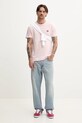 Бавовняна футболка Tommy Jeans DM0DM20322 рожевий SS25