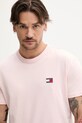 Бавовняна футболка Tommy Jeans рожевий DM0DM20322