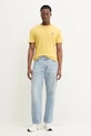 Tommy Jeans tricou din bumbac DM0DM20322 galben AW25
