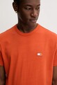 Bavlnené tričko Tommy Jeans oranžová DM0DM20322