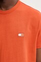 Bavlnené tričko Tommy Jeans DM0DM20322 oranžová