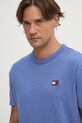 Tommy Jeans tricou din bumbac violet DM0DM20322
