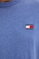 Бавовняна футболка Tommy Jeans DM0DM20322 фіолетовий