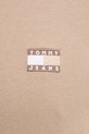 Tommy Jeans t-shirt bawełniany beżowy DM0DM20322