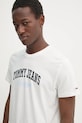 Odzież Tommy Jeans t-shirt bawełniany DM0DM20362 beżowy