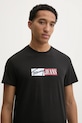Oblečenie Bavlnené tričko Tommy Jeans DM0DM20365 čierna