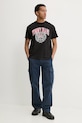 Bavlnené tričko Tommy Jeans DM0DM21191 čierna SS25
