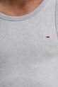 Bavlněný top Tommy Jeans DM0DM20336 šedá