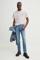 Хлопковая футболка Tommy Jeans DM0DM20675 белый SS25