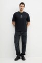 Bombažna kratka majica Armani Exchange XM000276.AF12308 mornarsko modra SS25