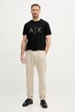 Bavlnené tričko Armani Exchange XM000325.AF10364 čierna SS25