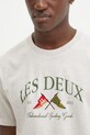 Хлопковая футболка Les Deux LDM101201 бежевый