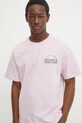 Les Deux t-shirt bawełniany różowy LDM101204