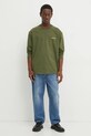 Les Deux longsleeve din bumbac LDM110038 verde SS25