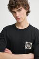 Les Deux tricou din bumbac negru LDM101212