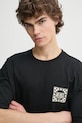 Les Deux t-shirt bawełniany czarny LDM101212