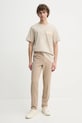 Les Deux t-shirt bawełniany LDM101213 beżowy SS25