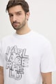 Karl Lagerfeld tricou din bumbac alb 551230.755186