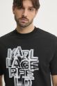 Karl Lagerfeld tricou din bumbac negru 551230.755186