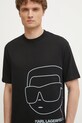 Karl Lagerfeld tricou din bumbac negru 551225.755197