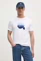 Хлопковая футболка Karl Lagerfeld хлопок белый 551242.755426