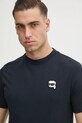 Бавовняна футболка Karl Lagerfeld темно-синій 551224.755710
