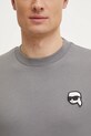 Хлопковая футболка Karl Lagerfeld 551224.755710 серый