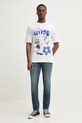 HUGO Blue t-shirt bawełniany 50533529 biały SS25