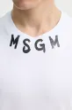 MSGM t-shirt bawełniany 3840MM102.257002 biały