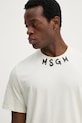 Хлопковая футболка MSGM бежевый 3840MM102.257002