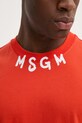 Хлопковая футболка MSGM 3840MM102.257002 оранжевый
