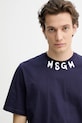 Хлопковая футболка MSGM фиолетовой 3840MM102.257002