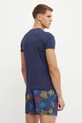 Îmbrăcăminte Vilebrequin tricou din bumbac PORTISOL PTSB9001 bleumarin