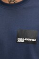 Karl Lagerfeld Jeans t-shirt bawełniany granatowy A1M17001