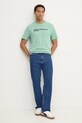 Бавовняна футболка Karl Lagerfeld Jeans A1M17002 зелений SS25