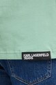 Бавовняна футболка Karl Lagerfeld Jeans A1M17002 зелений