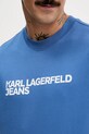 Bavlněné tričko Karl Lagerfeld Jeans A1M17002 fialová