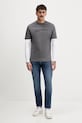 Bavlněné tričko Karl Lagerfeld Jeans A1M17002 šedá AW25