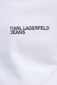 Bombažna kratka majica Karl Lagerfeld Jeans bela A1M17003
