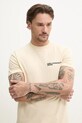 Хлопковая футболка Karl Lagerfeld Jeans бежевый A1M17003