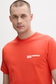 Karl Lagerfeld Jeans t-shirt męski bawełniany pomarańczowy A1M17003
