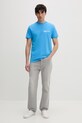 Karl Lagerfeld Jeans t-shirt męski bawełniany A1M17003 niebieski AA00