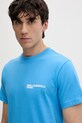 Karl Lagerfeld Jeans t-shirt męski bawełniany niebieski A1M17003