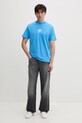 Karl Lagerfeld Jeans t-shirt męski bawełniany A1M17044 niebieski SS26