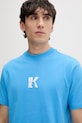 Karl Lagerfeld Jeans t-shirt męski bawełniany niebieski A1M17044