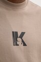 Βαμβακερό μπλουζάκι Karl Lagerfeld Jeans A1M17044 μπεζ