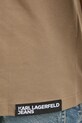 Bavlněné tričko Karl Lagerfeld Jeans A1M17045 béžová