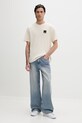 Bavlnené tričko Karl Lagerfeld Jeans A1M17049 béžová SS26