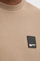 Бавовняна футболка Karl Lagerfeld Jeans A1M17049 бежевий